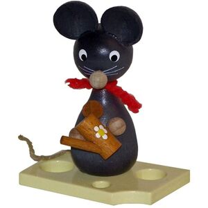 Fa. Volker Zenker Erzgebirgische Volkskunst Ganzjahresdekoration Mouse On Cheese With Watering Can Height 7cm New Figurine Fa. Volker Zenker Erzgebirgische Volkskunst Ganzjahresdekoration Mouse On Cheese With Watering Can Height 7cm New Figurine
