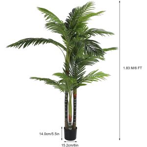 Artificial Palm Tree Faux Tropical Floor Plant 6ft For Home Artificial Palm Tree Faux Tropical Floor Plant 6ft For Home