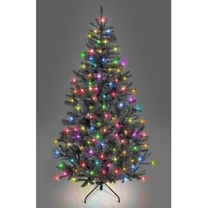 Artificial Christmas Tree 210cm Alaskan Pine Pre-Lit Black W/multicolor, Shatchi Artificial Christmas Tree 210cm Alaskan Pine Pre-Lit Black W/multicolor, Shatchi