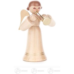 Gro�handel Dregeno Angel With Trumpet, Long Rock, Natural H = Ca 6 Cm New Christmas Figures Wood Gro�handel Dregeno Angel With Trumpet, Long Rock, Natural H = Ca 6 Cm New Christmas Figures Wood
