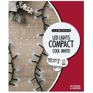 Kaemingk 1500 Led Multi-Action Christmas Tree Lights With Timer 34m - White Kaemingk 1500 Led Multi-Action Christmas Tree Lights With Timer 34m - White