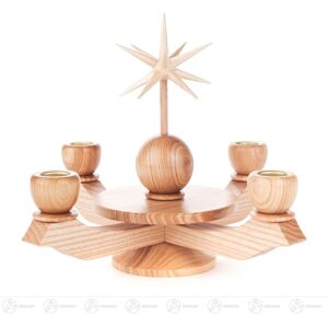 Großhandel Dregeno Advent Candlestick With Star, Natural, For Candles D=20mm Bxhxt 19 Cmx19 Cm New Großhandel Dregeno Advent Candlestick With Star, Natural, For Candles D=20mm Bxhxt 19 Cmx19 Cm New