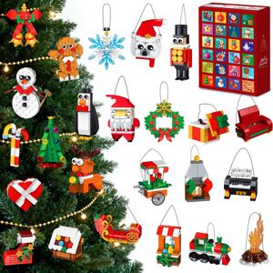 Branded 2025 Advent Calendar Christmas Ornaments Building Set, 24 Days Countdown Hanging Branded 2025 Advent Calendar Christmas Ornaments Building Set, 24 Days Countdown Hanging