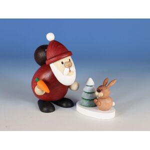 Kunsthandwerk Ullrich Christmas Figure Santa Claus With Rabbit And Snowy Tree Height 9cm New Kunsthandwerk Ullrich Christmas Figure Santa Claus With Rabbit And Snowy Tree Height 9cm New