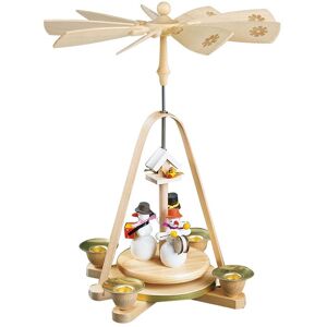 Richard Glässer Seiffen German Christmas Pyramid Snowmen Playing Music, Height 28 Cm / 11.. Rg 01669 New Richard Glässer Seiffen German Christmas Pyramid Snowmen Playing Music, Height 28 Cm / 11.. Rg 01669 New