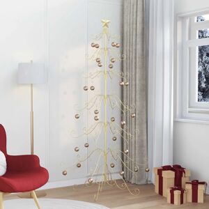Metal Christmas Tree With Stand Gold 215 Cm Powder-Coated Steel Vidaxl Metal Christmas Tree With Stand Gold 215 Cm Powder-Coated Steel Vidaxl