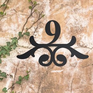 Black Country Metal Works Simplistic Scroll House Number Sign - 1 Number Black Country Metal Works Simplistic Scroll House Number Sign - 1 Number