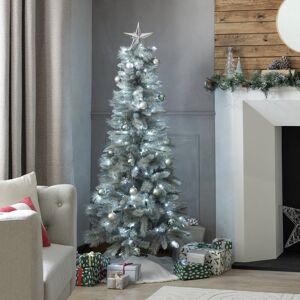 Habitat 6ft Pre Lit Silver Snowy Christmas Tree Habitat 6ft Pre Lit Silver Snowy Christmas Tree