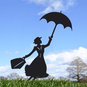 Black Country Metal Works Mary Poppins Silhouette Ornament Black Country Metal Works Mary Poppins Silhouette Ornament