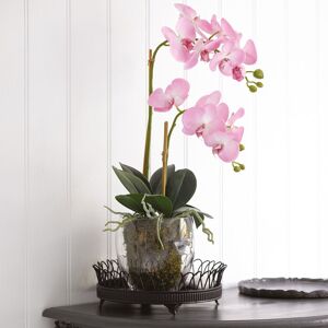 Bloom Artificial Pink Double Phalaenopsis Orchid Plant In Vase 60cm Faux Flowers Bloom Artificial Pink Double Phalaenopsis Orchid Plant In Vase 60cm Faux Flowers