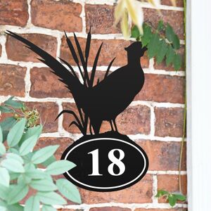 Black Country Metal Works Personalised Black Pheasant Iron House Sign Door Number Black Country Metal Works Personalised Black Pheasant Iron House Sign Door Number