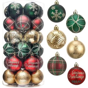 Valery Madelyn Christmas Tree Decorations - Red, Green And Gold Baubles 30pcs 6 Valery Madelyn Christmas Tree Decorations - Red, Green And Gold Baubles 30pcs 6