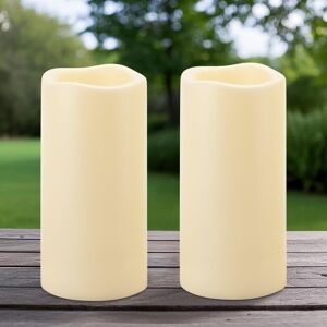 yakpo Yakpo 2 Pack 10 X 20.3 Cm Large Waterproof Led Candles With Timer, Battery Oper yakpo Yakpo 2 Pack 10 X 20.3 Cm Large Waterproof Led Candles With Timer, Battery Oper