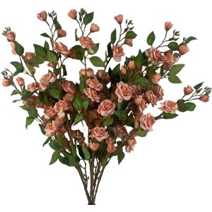 Leaf Artificial Pink Rose Stem Realistic Faux Flowers 90cm Pack Of 6 Leaf Artificial Pink Rose Stem Realistic Faux Flowers 90cm Pack Of 6