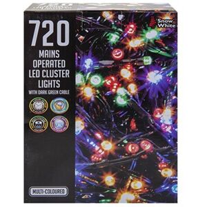 Pms 720 Led Cluster Lights Multicolour 9m Diwali Christmas Xmas 511223m 8 Functions Pms 720 Led Cluster Lights Multicolour 9m Diwali Christmas Xmas 511223m 8 Functions