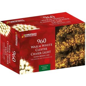 T.H.E. Christmas Workshop 71820 960 Warm White Led Chaser Cluster Christmas Lights / Indoor And Outdoor... T.H.E. Christmas Workshop 71820 960 Warm White Led Chaser Cluster Christmas Lights / Indoor And Outdoor...