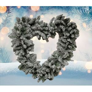 Shop4allsorts Snowy Heart Christmas Door Wreath Large Artificial Door Decoration 50cm 528 Tips Shop4allsorts Snowy Heart Christmas Door Wreath Large Artificial Door Decoration 50cm 528 Tips