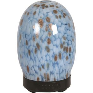 Aroma Essential Oil Mist Diffuser Art Glass Led Colour Ultrasonic Blue Gold Dapple Aroma Essential Oil Mist Diffuser Art Glass Led Colour Ultrasonic Blue Gold Dapple