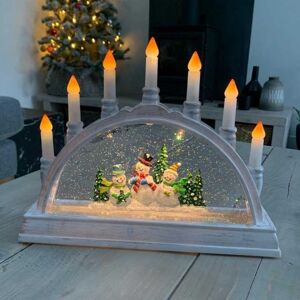 Smart Garden Snowswirl Frosty Candle Bridge Light Up Battery Powered Christmas Snow Globe Smart Garden Snowswirl Frosty Candle Bridge Light Up Battery Powered Christmas Snow Globe