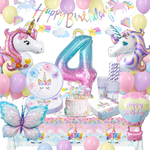 Does Not Apply Unicorn Party Decorations, 4th Unicorn Birthday Decoration Set, Children'S Unico Does Not Apply Unicorn Party Decorations, 4th Unicorn Birthday Decoration Set, Children'S Unico