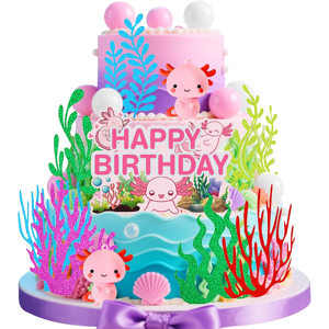 Does Not Apply Axolotl Figurine Ocean Theme Cake Decorations Axolotl Birthday Party Supplies Un Does Not Apply Axolotl Figurine Ocean Theme Cake Decorations Axolotl Birthday Party Supplies Un