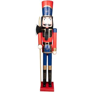 Shatchi Giant Wooden Nutcracker Life Size Christmas Figurine 150cm Xmas Home Door Decor Shatchi Giant Wooden Nutcracker Life Size Christmas Figurine 150cm Xmas Home Door Decor