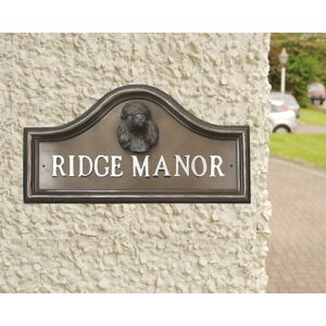 Black Country Metal Works Bronze Finish Poodle Arched House Name Sign Black Country Metal Works Bronze Finish Poodle Arched House Name Sign