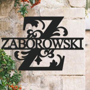 Black Country Metal Works Traditional Personalised Monogram House Name Sign - Letter Z Black Country Metal Works Traditional Personalised Monogram House Name Sign - Letter Z