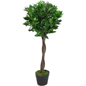 Leaf Design Uk Artificial Bay Laurel Topiary Ball Tree, Green Twist, 90cm (3ft) Leaf Design Uk Artificial Bay Laurel Topiary Ball Tree, Green Twist, 90cm (3ft)