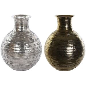 DKD Home Decor Silver Gold Aluminium Modern Aged Finish - Vase DKD Home Decor Silver Gold Aluminium Modern Aged Finish - Vase