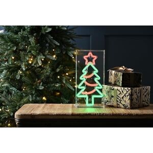 Festive 30cm Neon Flex Christmas Tree Sign – Green And Red Led Xmas Light Decoration Festive 30cm Neon Flex Christmas Tree Sign – Green And Red Led Xmas Light Decoration