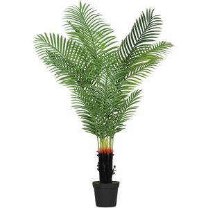 Homcom Artificial Areca Palm Tree 150cm Green Pe Leaves Flocked Trunk Pot Cement Base I Homcom Artificial Areca Palm Tree 150cm Green Pe Leaves Flocked Trunk Pot Cement Base I