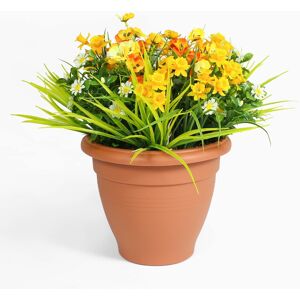 Blooming Artificial - Faux Spring Hues Patio Planter - Outdoor Flower Tub Daisy Blooming Artificial - Faux Spring Hues Patio Planter - Outdoor Flower Tub Daisy