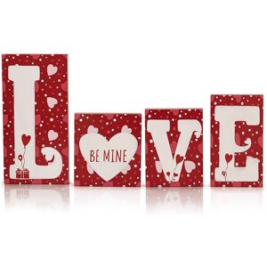 Sodial 3x(Valentine'S Day Romantic Heart Shaped Wooden Letter Blocks Decorative2995 Sodial 3x(Valentine'S Day Romantic Heart Shaped Wooden Letter Blocks Decorative2995