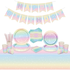 Does Not Apply Pastel Rainbow Celebration Decorations, Happy Birthday Banner, Tablecloth, Paper Does Not Apply Pastel Rainbow Celebration Decorations, Happy Birthday Banner, Tablecloth, Paper