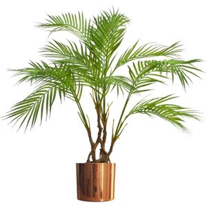 Large Artificial Palm Tree Natural Areca 90cm 3ft Copper Planter Realistic Leaf Large Artificial Palm Tree Natural Areca 90cm 3ft Copper Planter Realistic Leaf