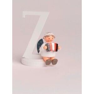 Kwo Kunstgewerbe-Werkstätten Olbernhau Gmbh Miniature Figure Angel With Letter "Z" Wxdxh= 5x5x7cm New Wooden Winter Figurine Kwo Kunstgewerbe-Werkstätten Olbernhau Gmbh Miniature Figure Angel With Letter "Z" Wxdxh= 5x5x7cm New Wooden Winter Figurine