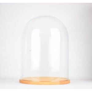 Emh Glass Dome Wooden Base Handmade Clear Large Display Cloche Bell Jar 41.5 Cm Emh Glass Dome Wooden Base Handmade Clear Large Display Cloche Bell Jar 41.5 Cm