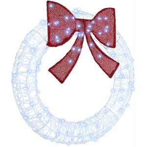 Wreath With 80 Leds Cold White 90 Cm Acrylic Vidaxl Wreath With 80 Leds Cold White 90 Cm Acrylic Vidaxl