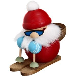 Seiffener Volkskunst German Incense Smoker Santa Claus On Ski, Height 10 Cm / 4 Inch, .. Sv 19166 New Seiffener Volkskunst German Incense Smoker Santa Claus On Ski, Height 10 Cm / 4 Inch, .. Sv 19166 New