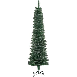 Homcom 5.5ft Artificial Snow Dipped Christmas Tree Home Indoor Decoration Green Homcom 5.5ft Artificial Snow Dipped Christmas Tree Home Indoor Decoration Green