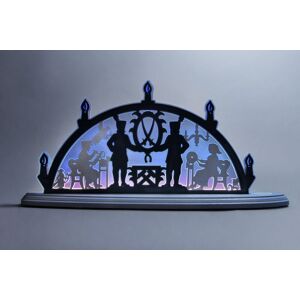 Weigla Günter Gläser Leuchtenherstellung Candle Arch Erzgebirge Blue Length Approx 47cm New Motif Light Led Light Arch Weigla Günter Gläser Leuchtenherstellung Candle Arch Erzgebirge Blue Length Approx 47cm New Motif Light Led Light Arch