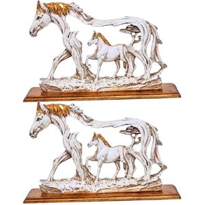 Sodial 2x(Art Horse Statue Decoration Mare And Foal Sculpture Equestrian Gift7403 Sodial 2x(Art Horse Statue Decoration Mare And Foal Sculpture Equestrian Gift7403
