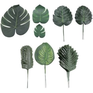Sodial 2x(88 Pieces Palm Jungle Leaves 8 Kinds Faux Tropical Monstera Leaves With5608 Sodial 2x(88 Pieces Palm Jungle Leaves 8 Kinds Faux Tropical Monstera Leaves With5608