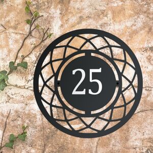 Black Country Metal Works New Circular Lattice Black Iron House Number Sign Black Country Metal Works New Circular Lattice Black Iron House Number Sign