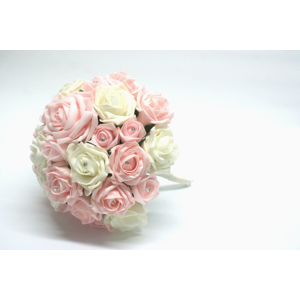 Shimmer-Hj Baby Pink And Ivory Rose Wedding Bouquet - Bride, Bridesmaid Shimmer-Hj Baby Pink And Ivory Rose Wedding Bouquet - Bride, Bridesmaid
