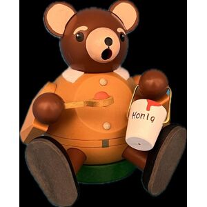 Erzgebirgische Volkskunst Richard Glässer Gmbh Smoke Character Bear With Honey Pot Sitting Wooden Height 13cm Smoking Figure Erzgebirgische Volkskunst Richard Glässer Gmbh Smoke Character Bear With Honey Pot Sitting Wooden Height 13cm Smoking Figure
