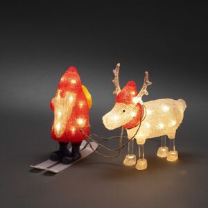 Konstsmide Lit Santa & Reindeer Christmas Decoration Konstsmide Lit Santa & Reindeer Christmas Decoration