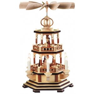 Müller German Christmas Pyramid Christmas Story, 2-Tier, Height 47 Cm / .. Mu 10452 New Müller German Christmas Pyramid Christmas Story, 2-Tier, Height 47 Cm / .. Mu 10452 New