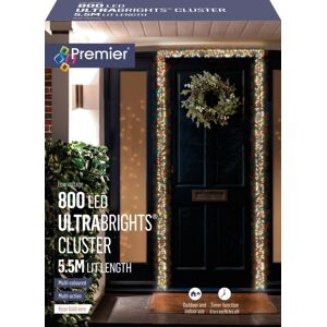 Premier 800 Led Ultrabrights Christmas Door Garland Rose Gold Wire Lights Multi Premier 800 Led Ultrabrights Christmas Door Garland Rose Gold Wire Lights Multi